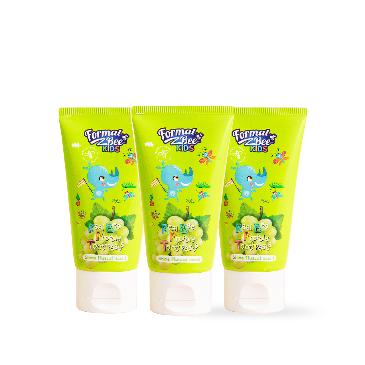 [FormalBeeKids] Real Bee Propoly Toothpaste Shine Muscat 60g 3pcs X Bundle Pack