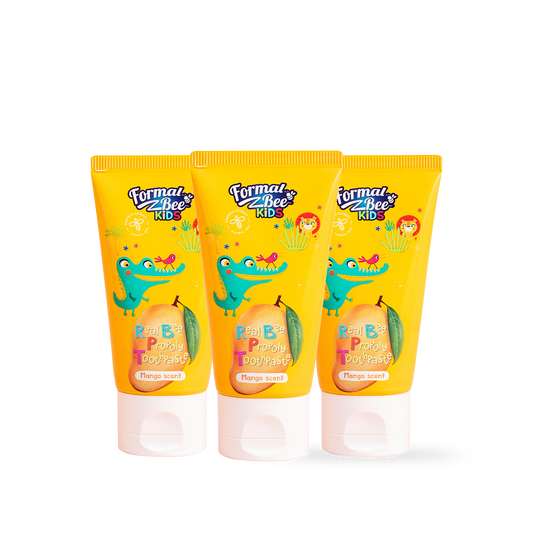 [FormalBeeKids] Real Bee Propoly Toothpaste Mango 60g 3pcs X Bundle Pack