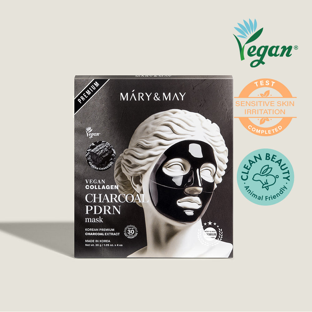 [Mary&May] Vegan Collagen Charcoal PDRN Mask (30g x4)