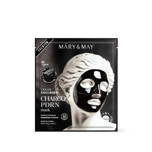 [Mary&May] Vegan Collagen Charcoal PDRN Mask (30g x4)